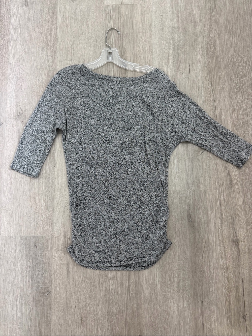 Ann Taylor Gray Heather Boatneck Knit Top